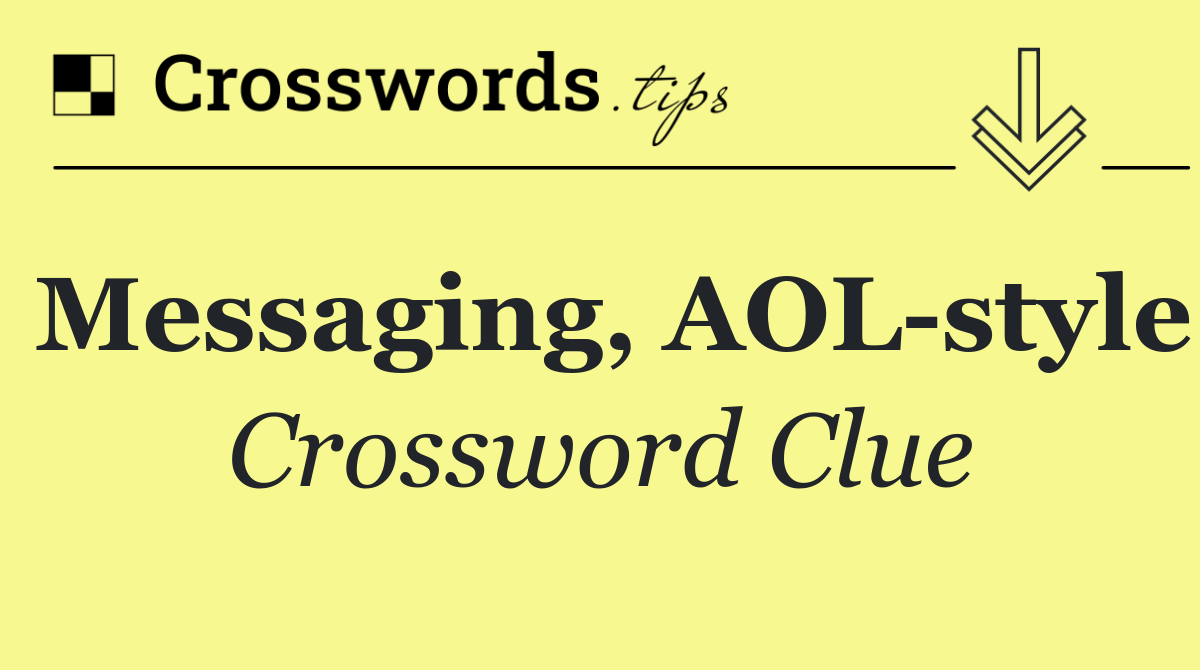 Messaging, AOL style