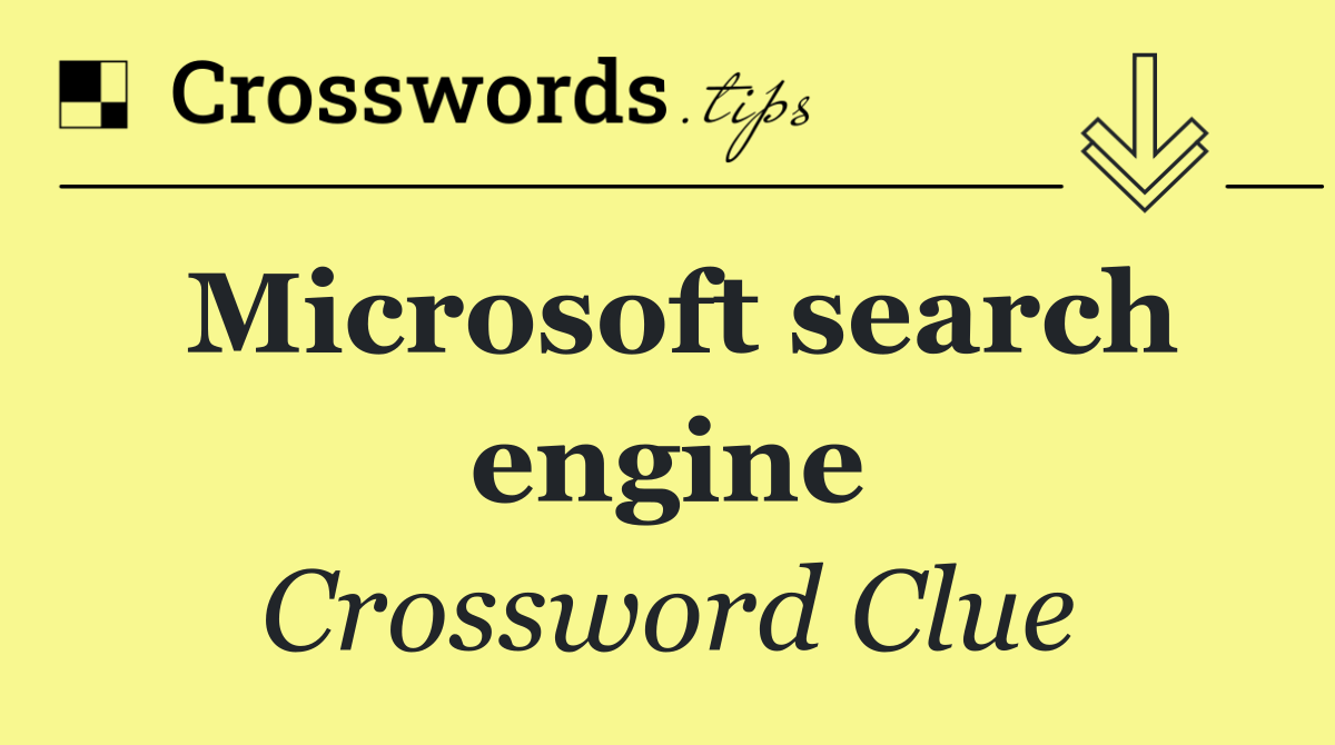 Microsoft search engine