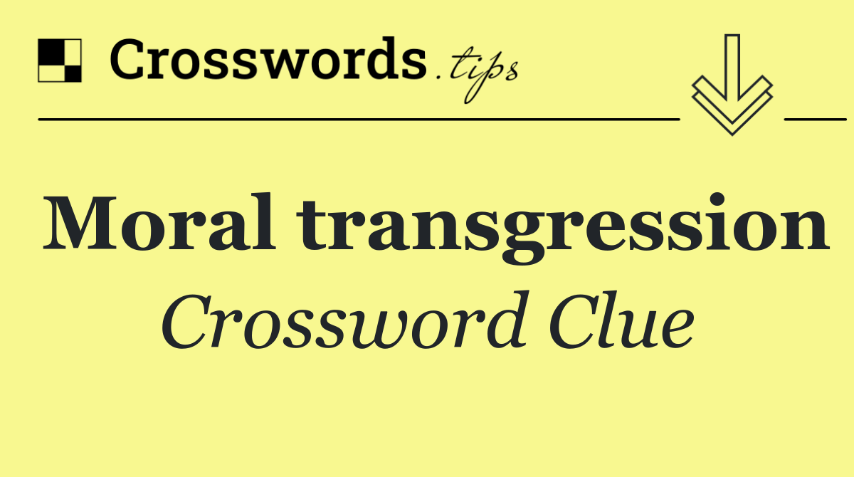 Moral transgression