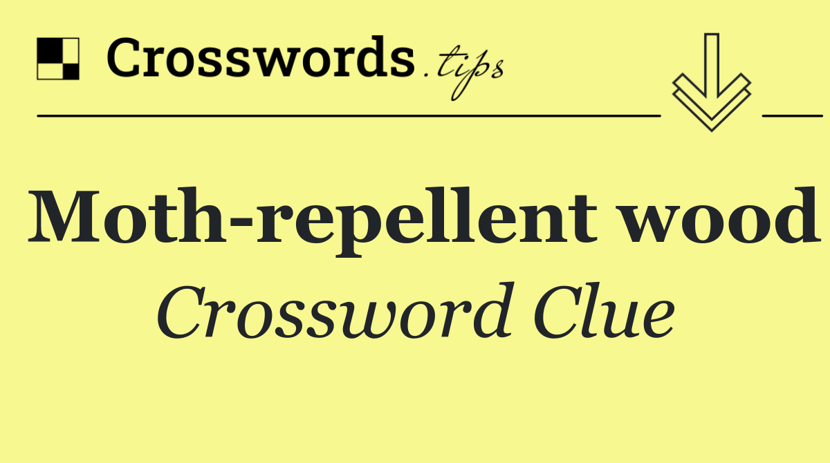Moth repellent wood