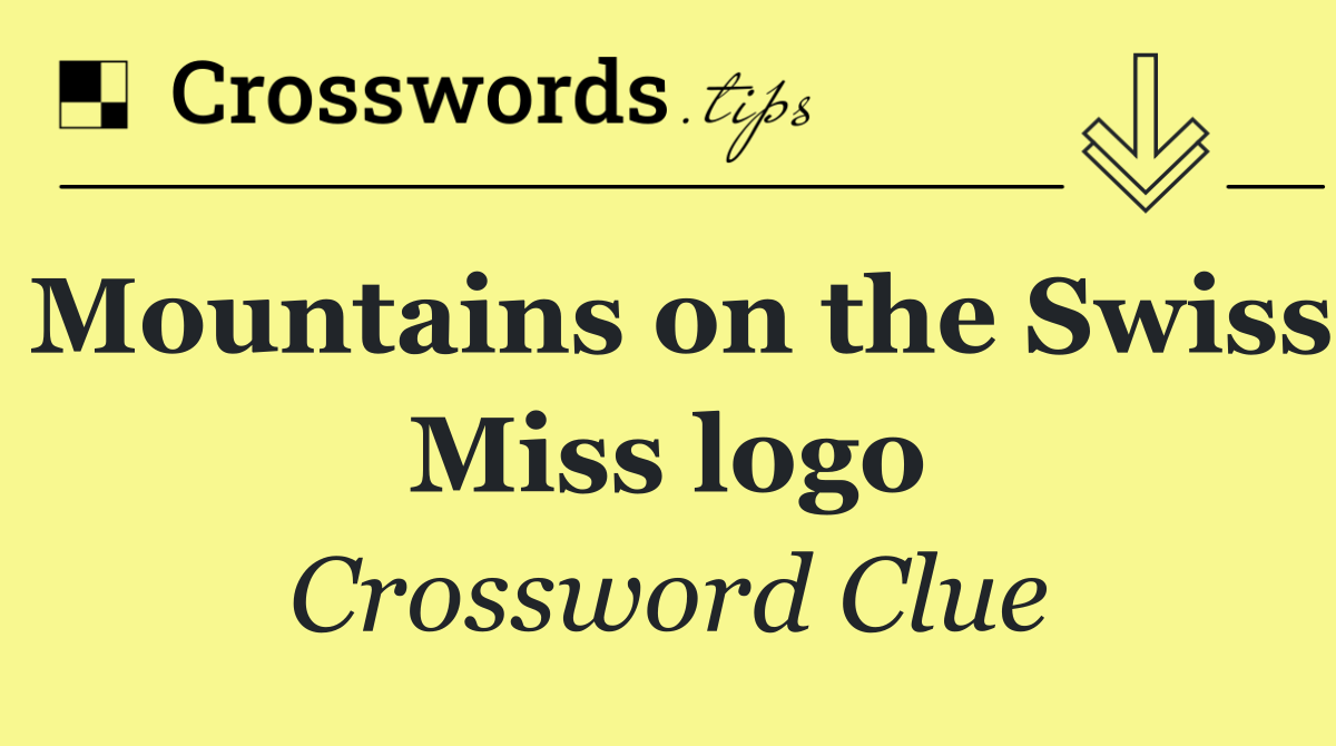 Mountains on the Swiss Miss logo
