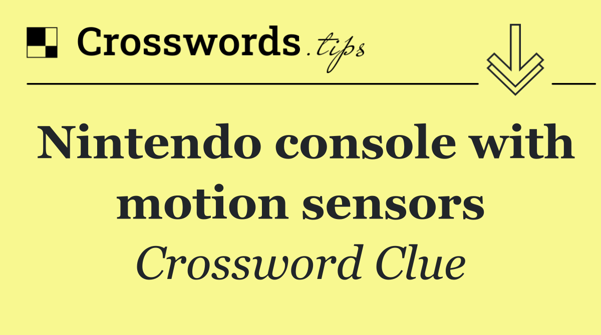 Nintendo console with motion sensors