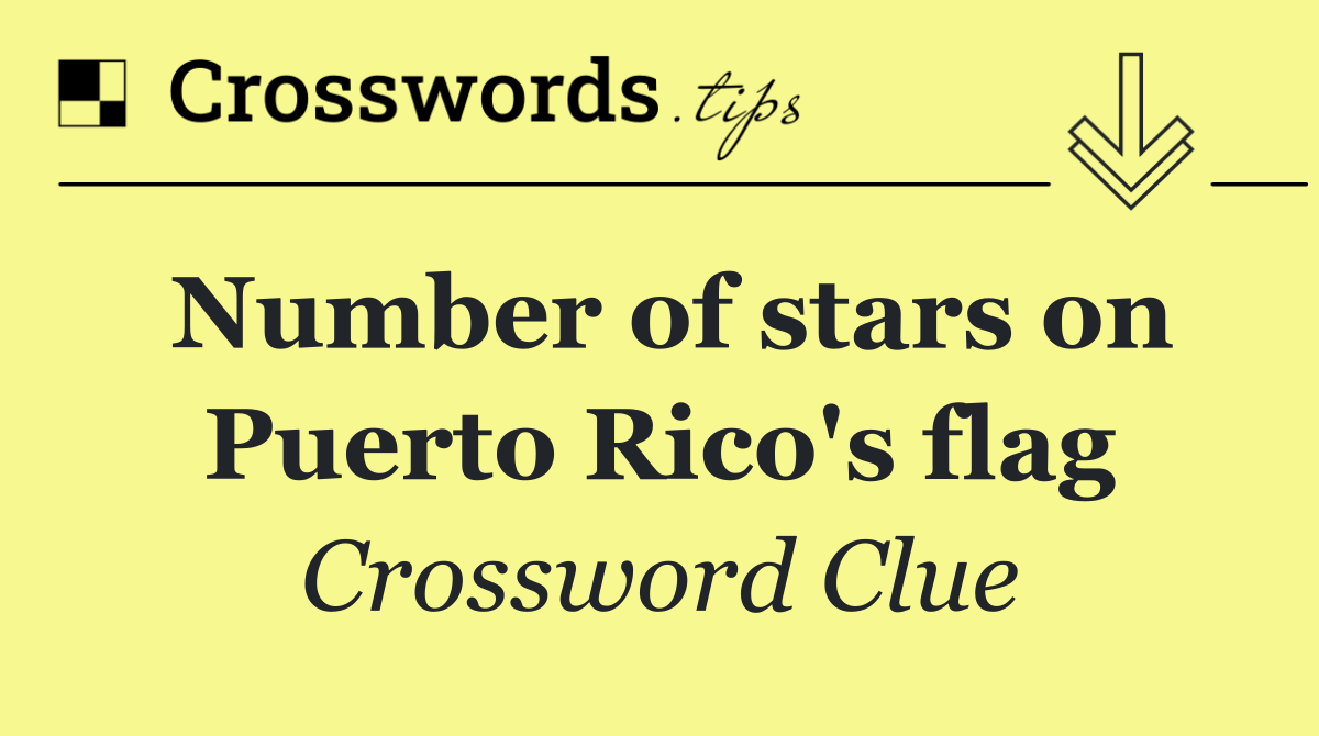 Number of stars on Puerto Rico's flag