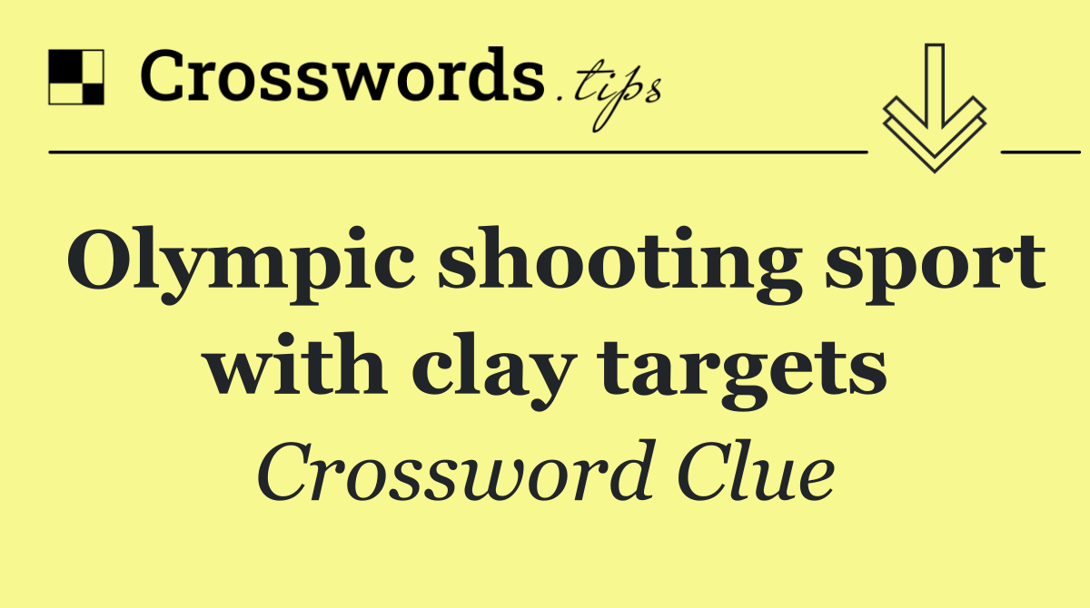 Olympic shooting sport with clay targets