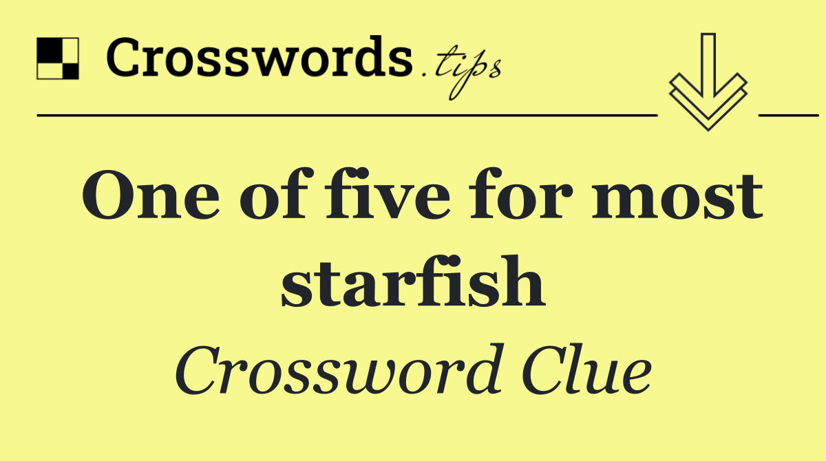 One of five for most starfish