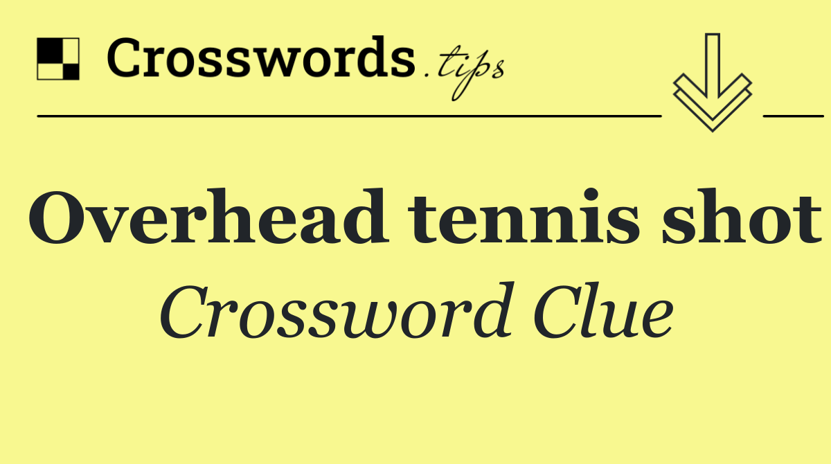 Overhead tennis shot