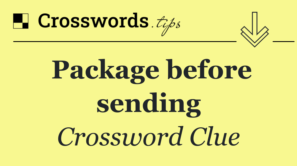 Package before sending