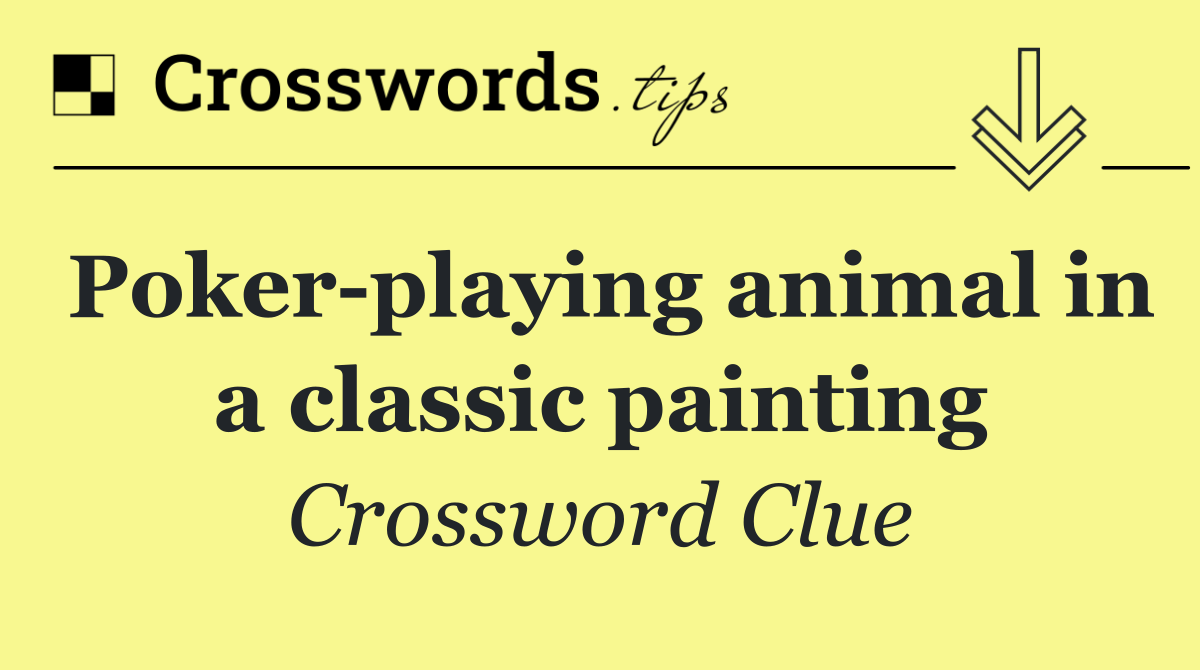 Poker playing animal in a classic painting