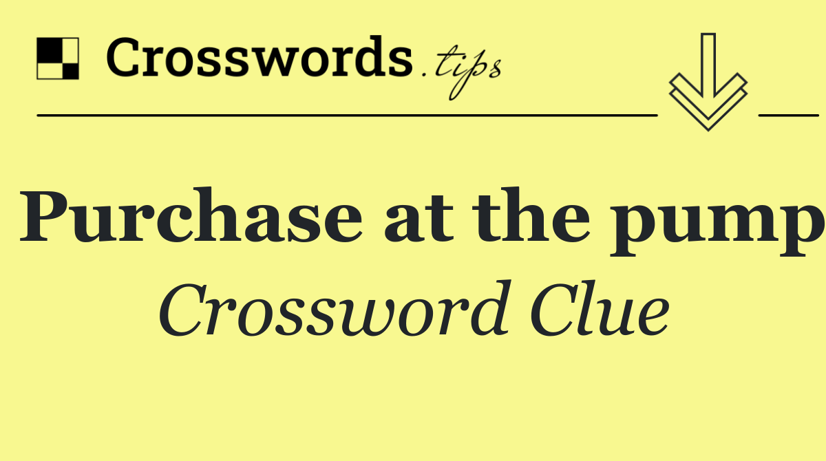 Purchase at the pump