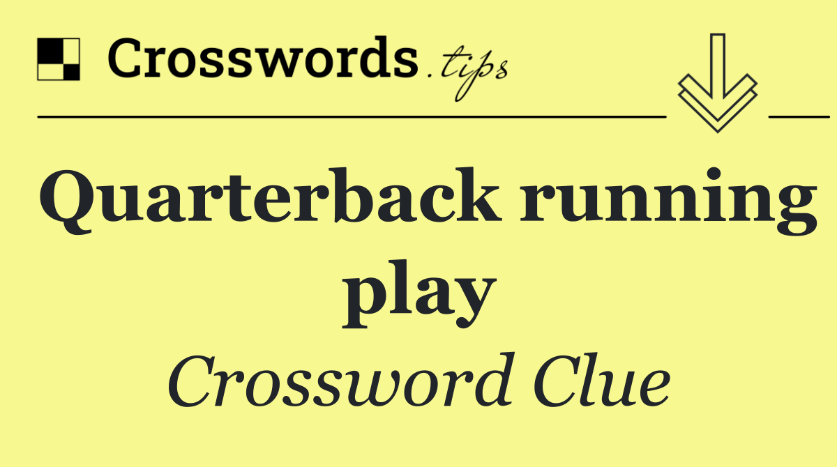 Quarterback running play