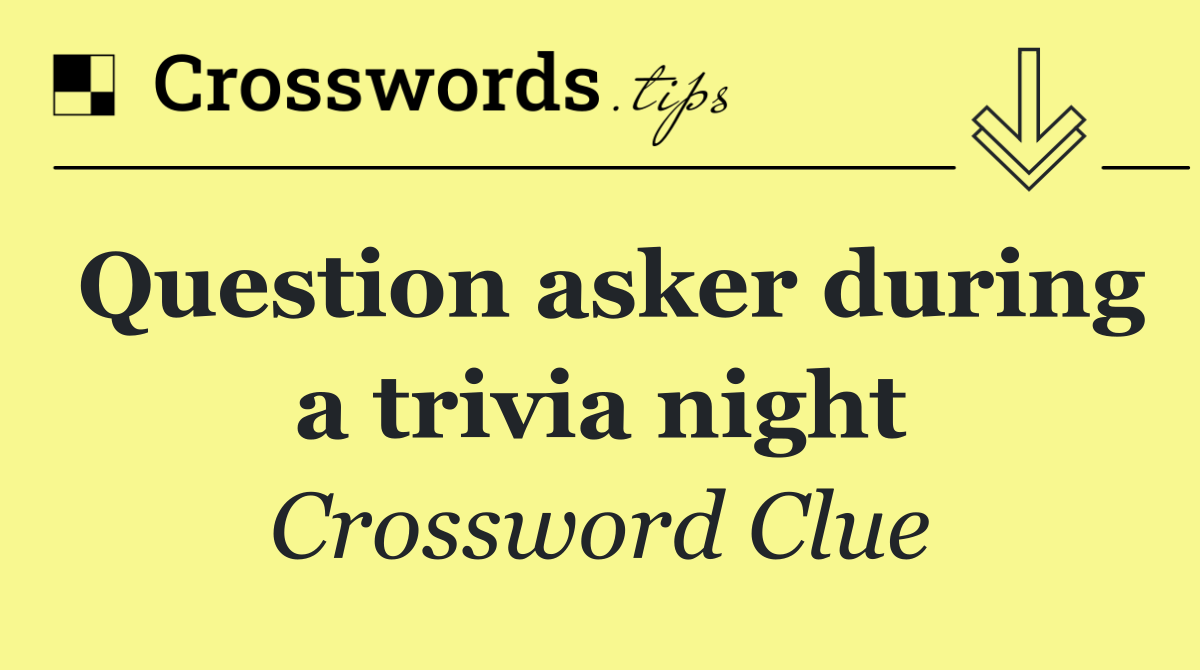 Question asker during a trivia night