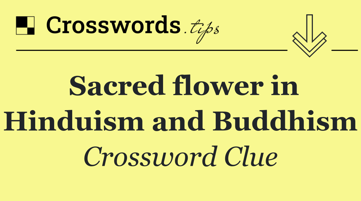 Sacred flower in Hinduism and Buddhism