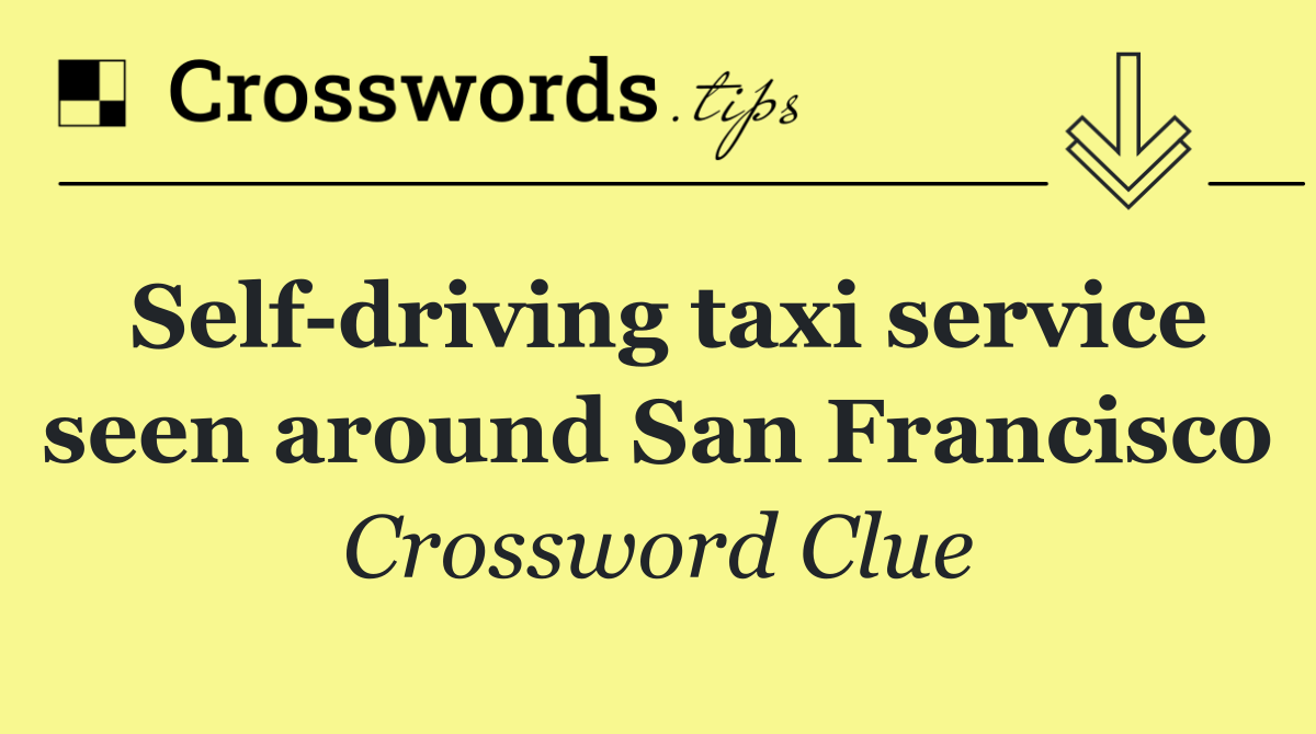 Self driving taxi service seen around San Francisco
