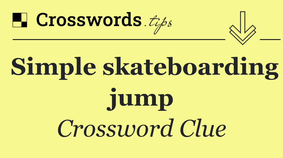 Simple skateboarding jump