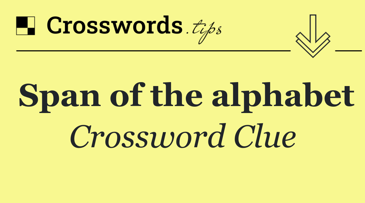 Span of the alphabet