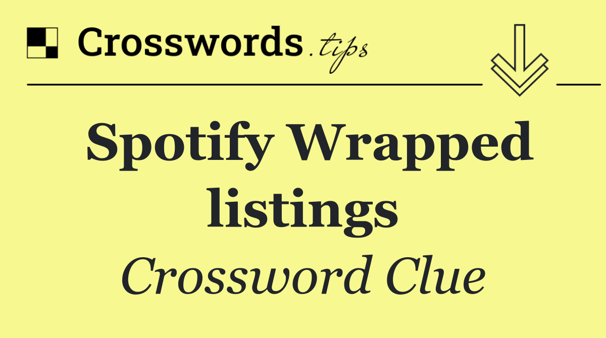 Spotify Wrapped listings