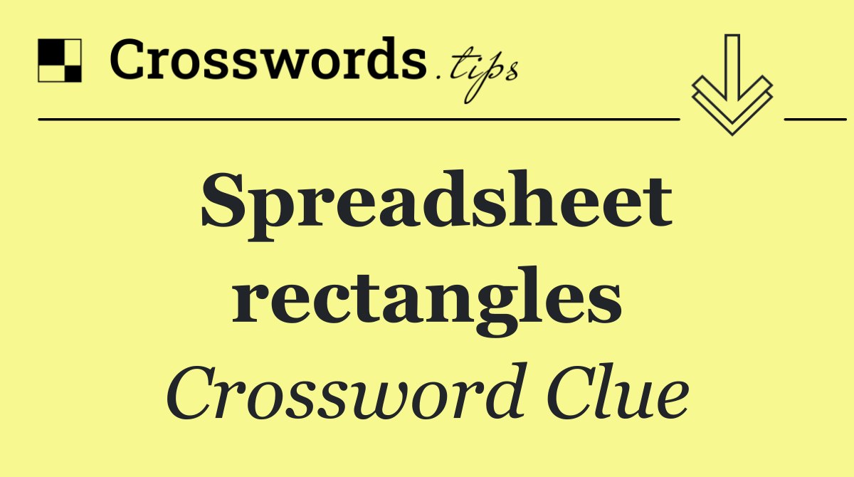 Spreadsheet rectangles