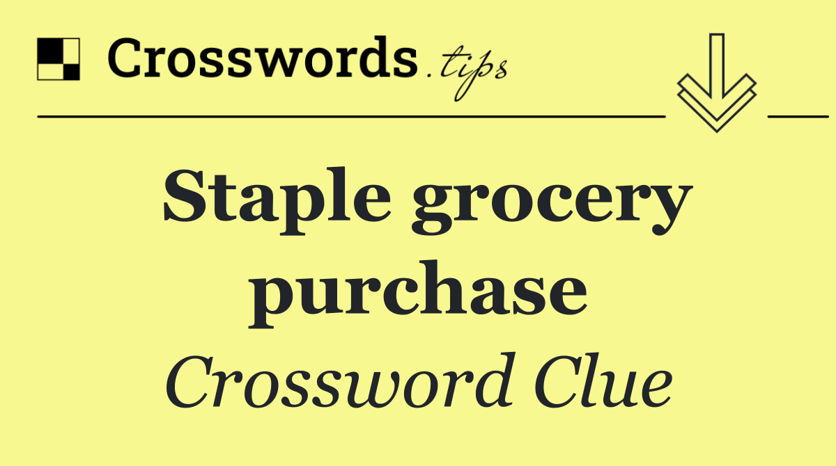 Staple grocery purchase