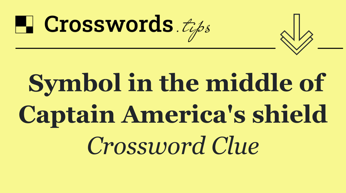 Symbol in the middle of Captain America's shield