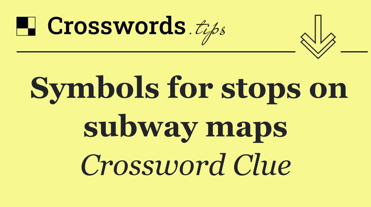 Symbols for stops on subway maps