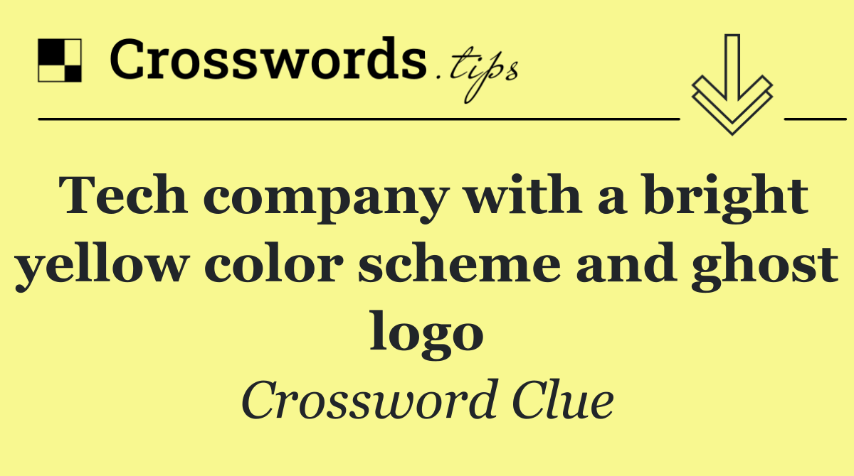 Tech company with a bright yellow color scheme and ghost logo