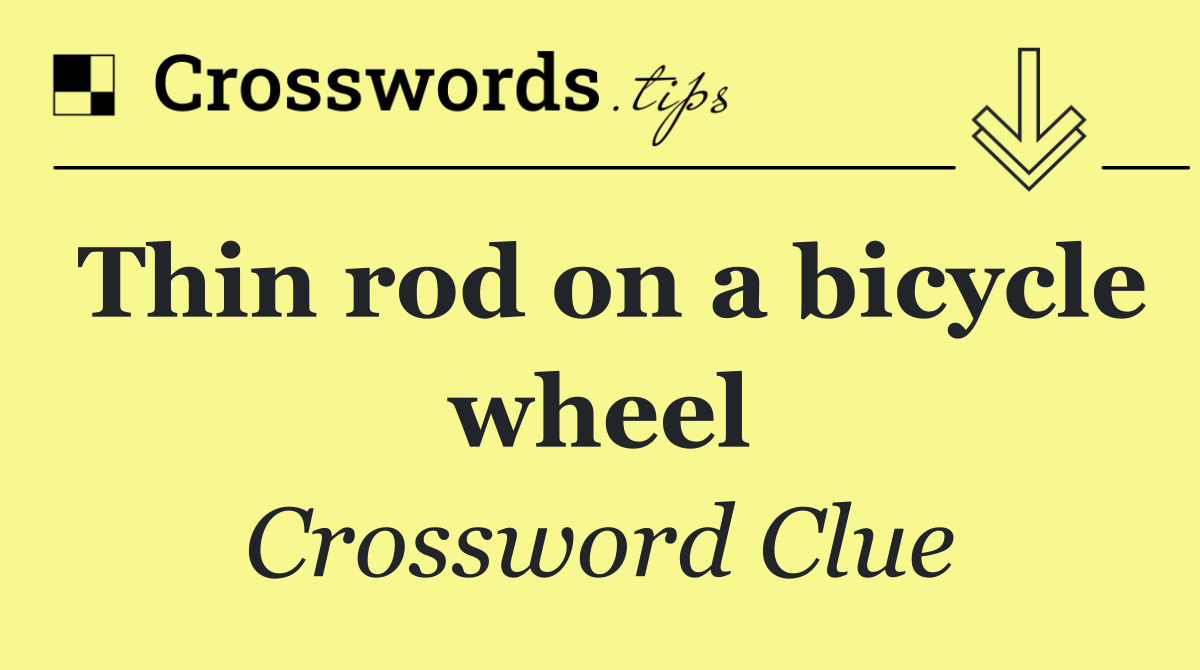 Thin rod on a bicycle wheel