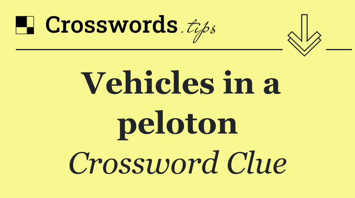 Vehicles in a peloton