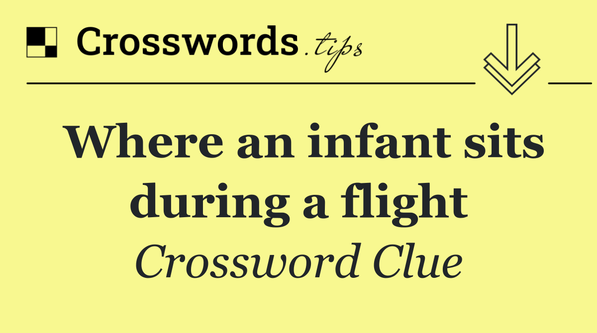 Where an infant sits during a flight