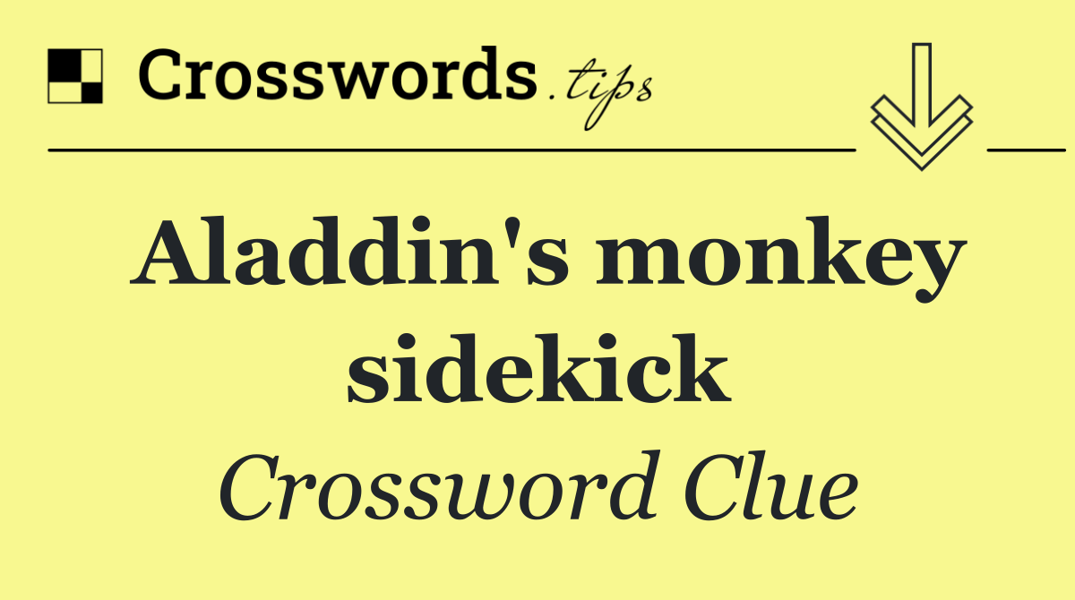 Aladdin's monkey sidekick