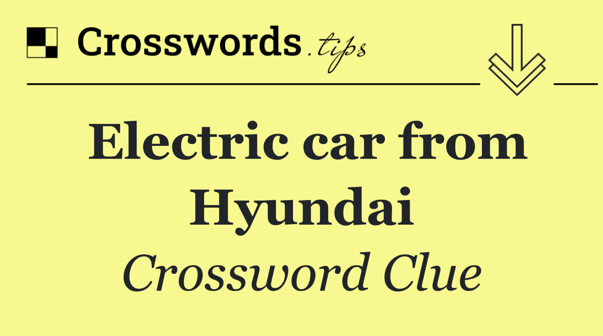 Electric car from Hyundai