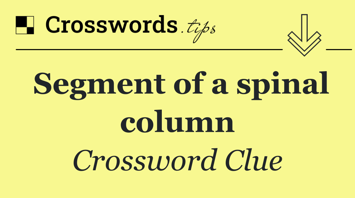 Segment of a spinal column