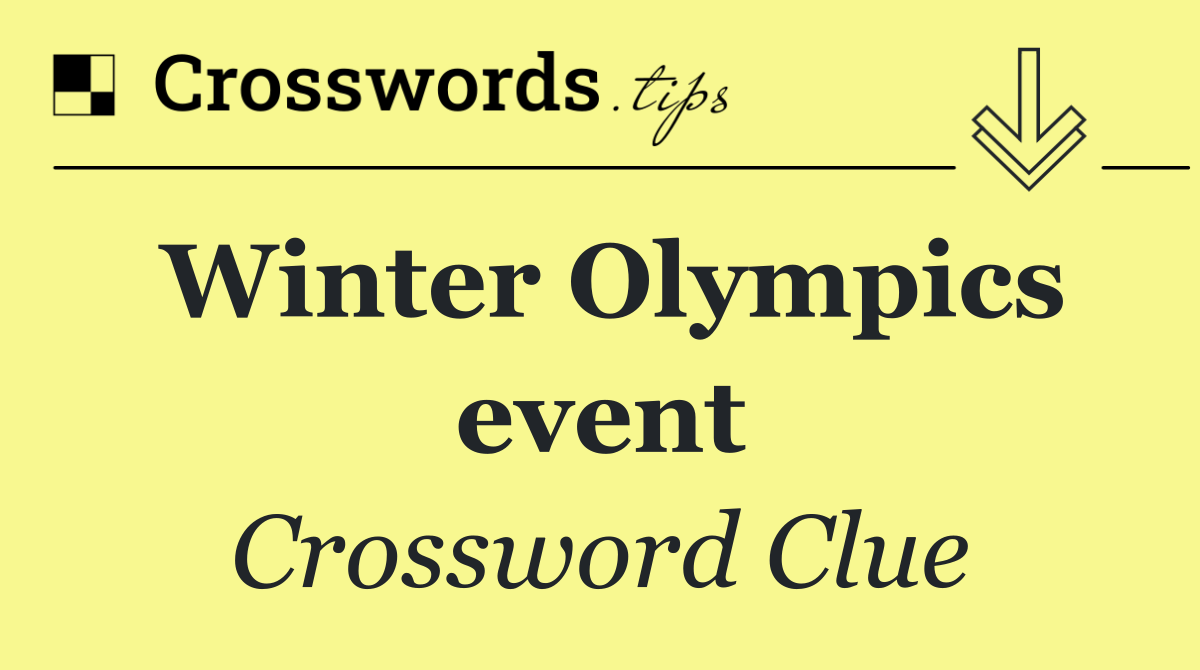 Winter Olympics event