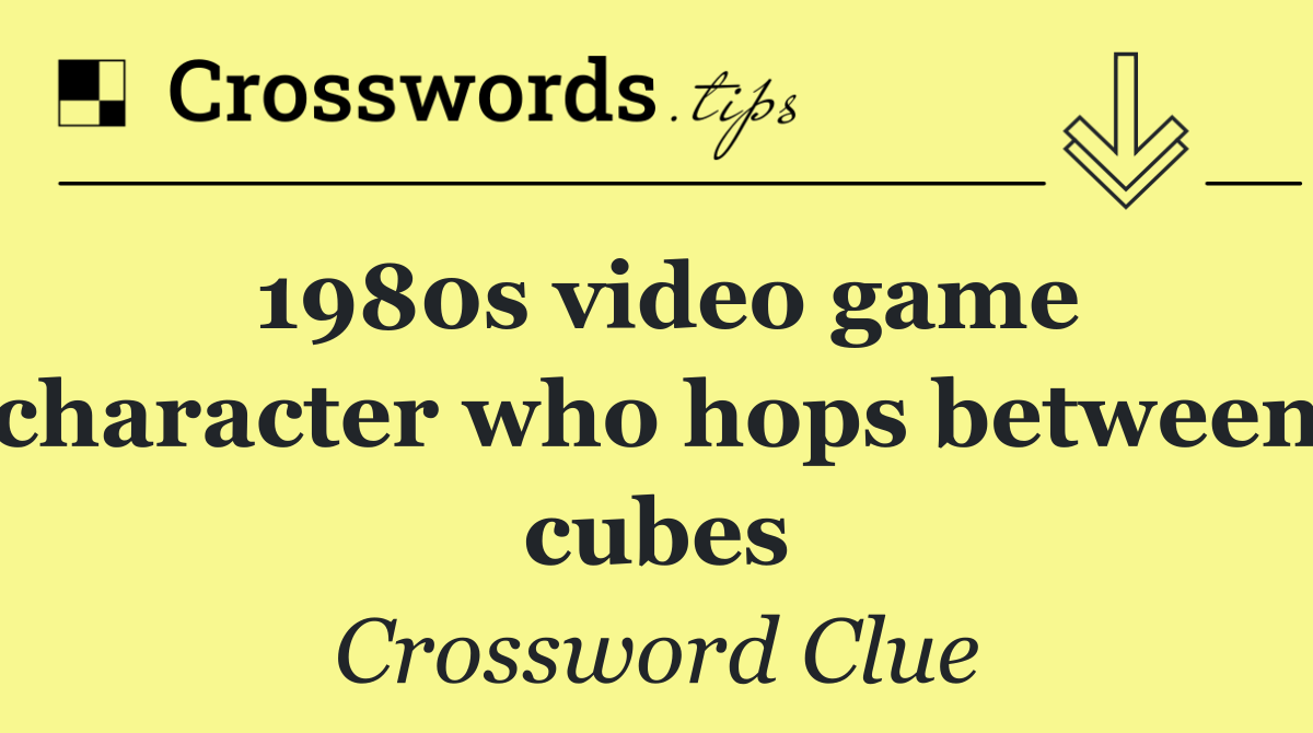 1980s video game character who hops between cubes