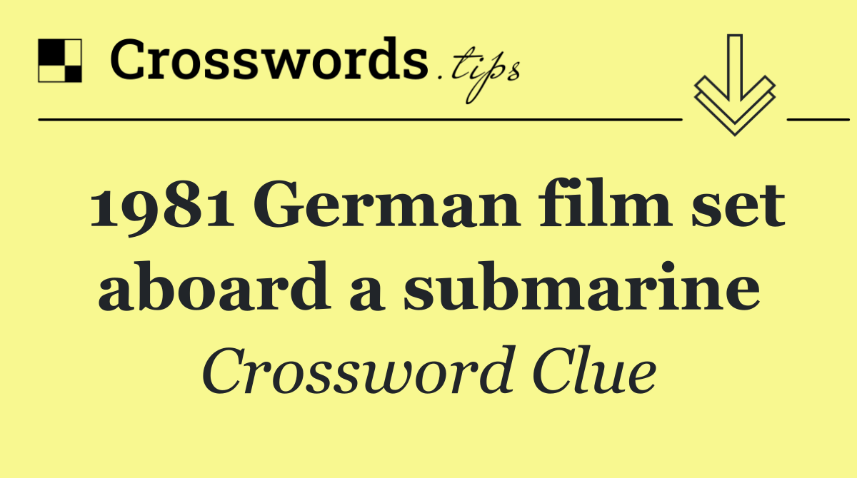 1981 German film set aboard a submarine
