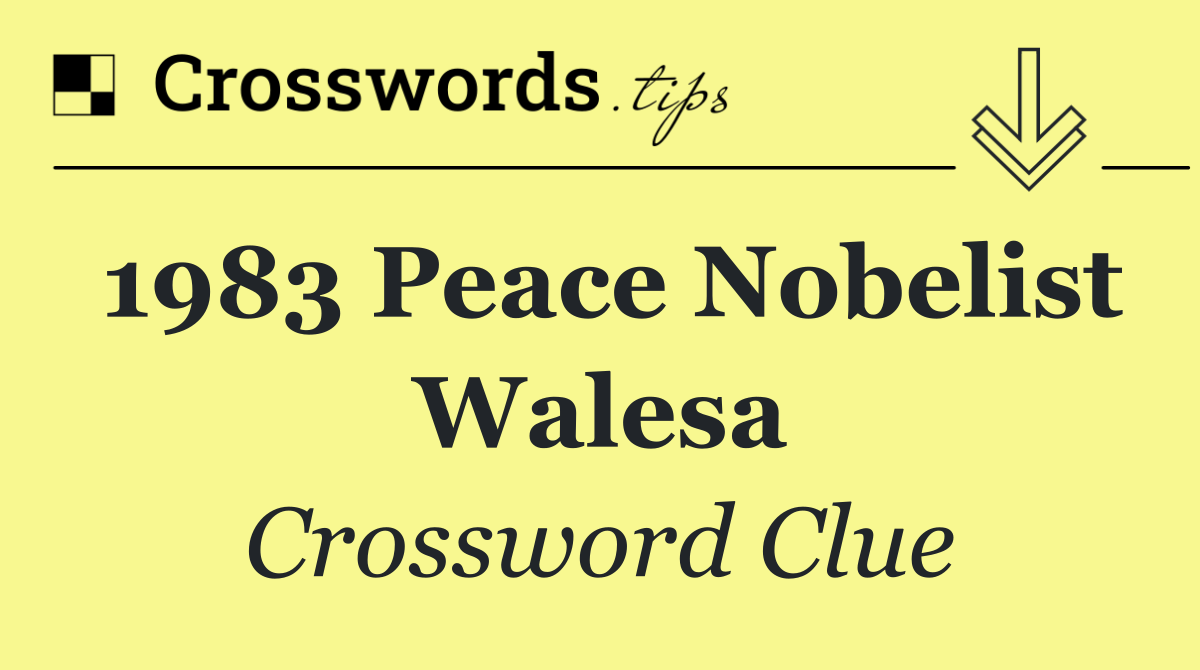 1983 Peace Nobelist Walesa