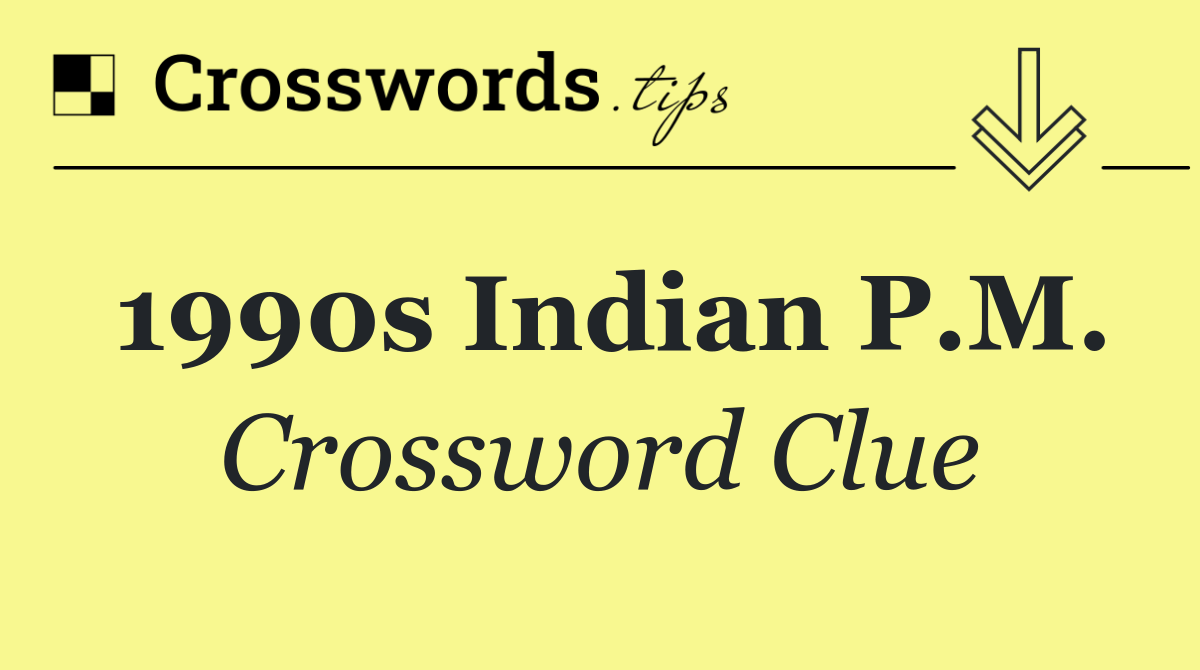1990s Indian P.M.