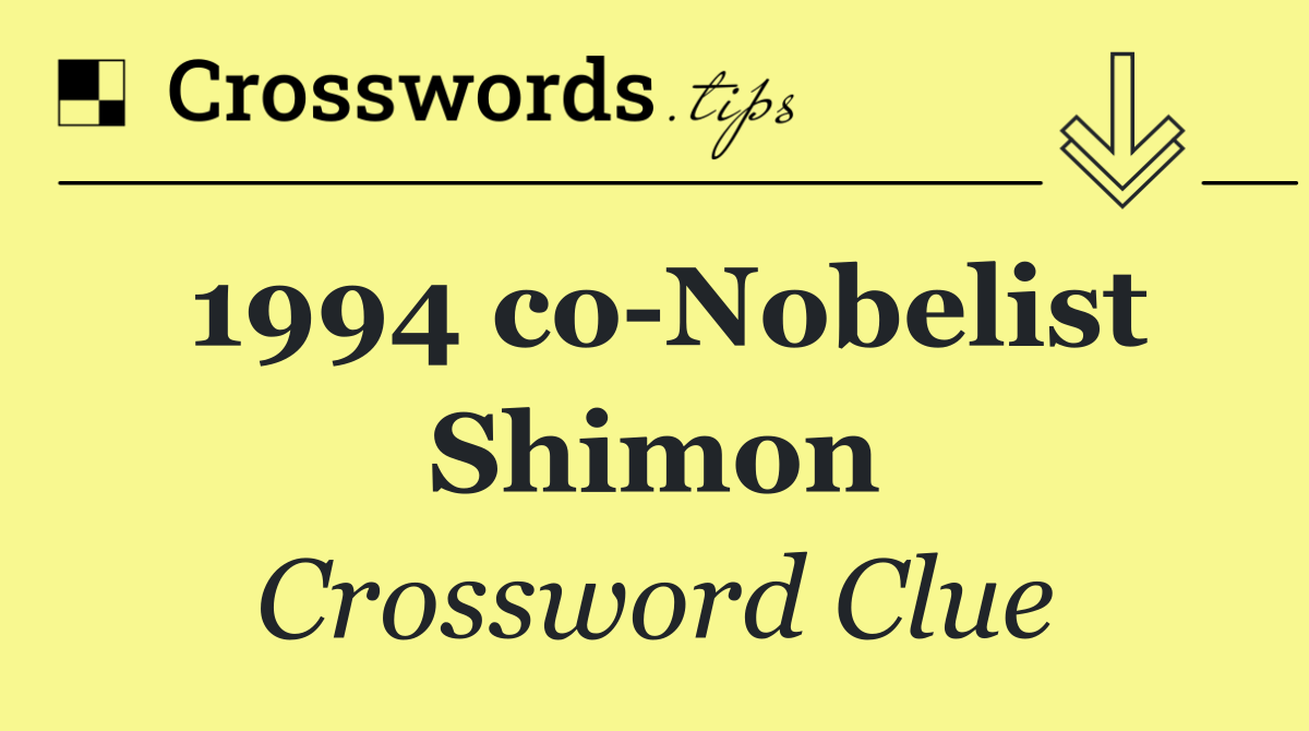 1994 co Nobelist Shimon