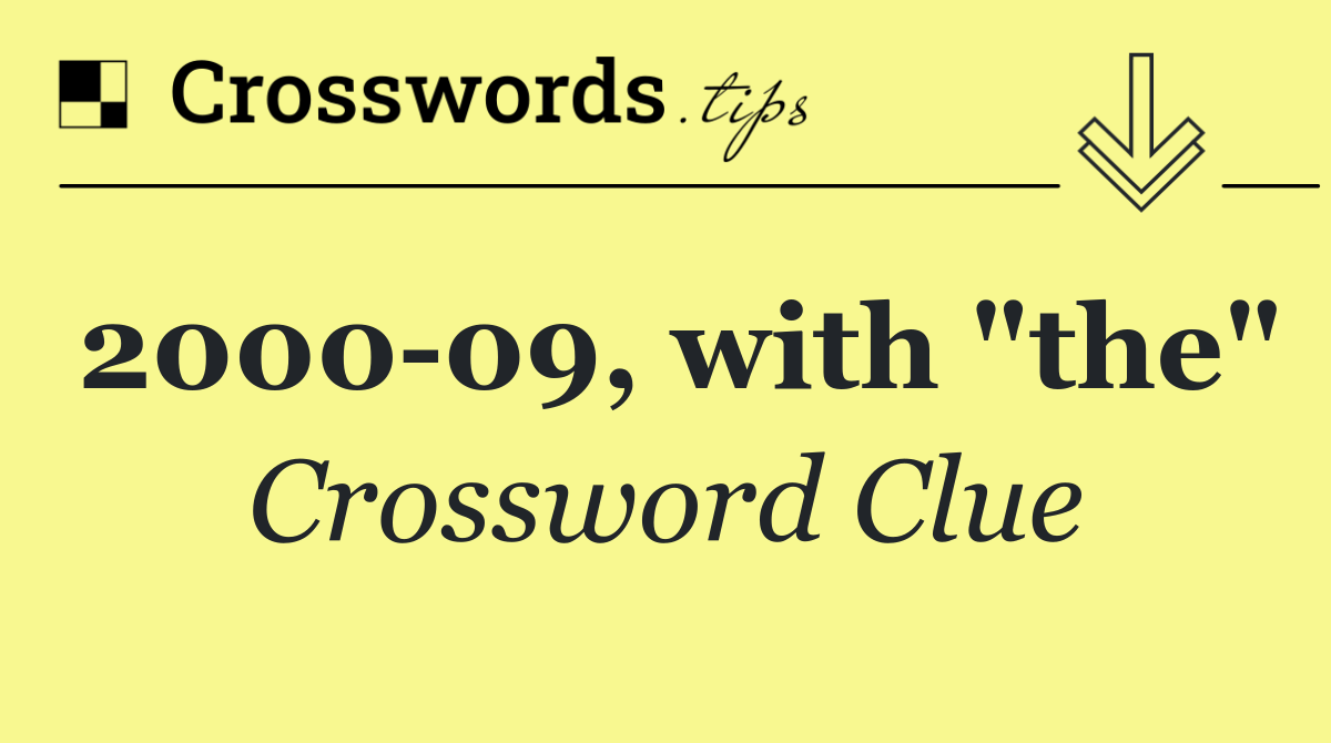 2000 09, with "the"