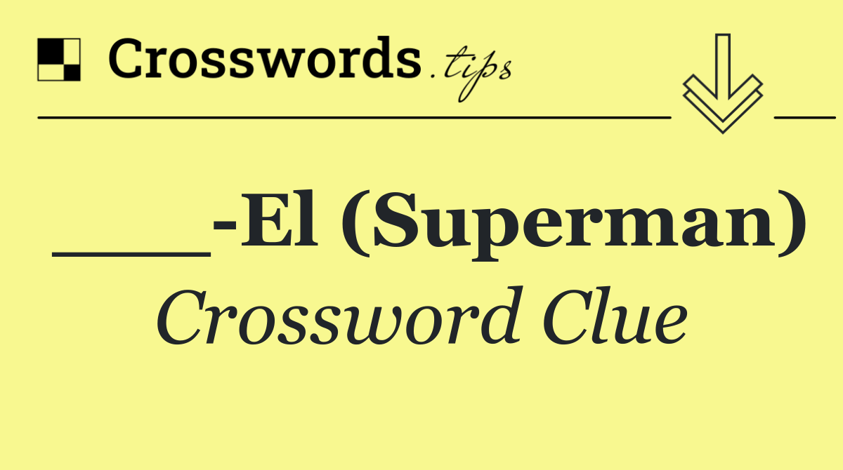 ___ El (Superman)