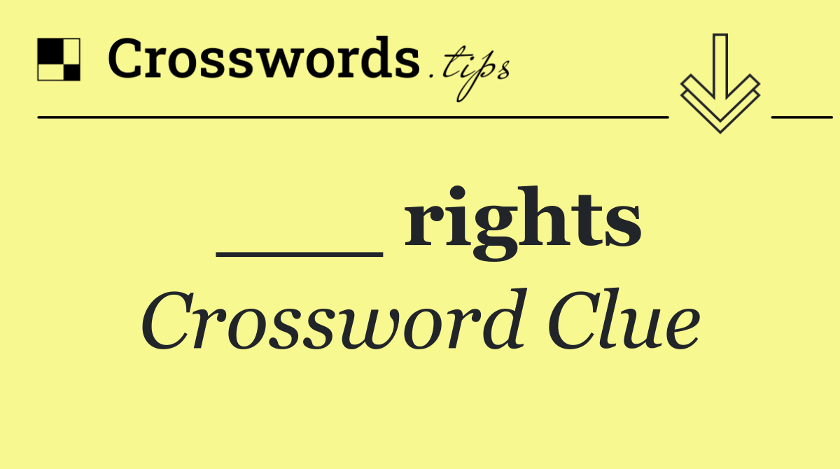 ___ rights