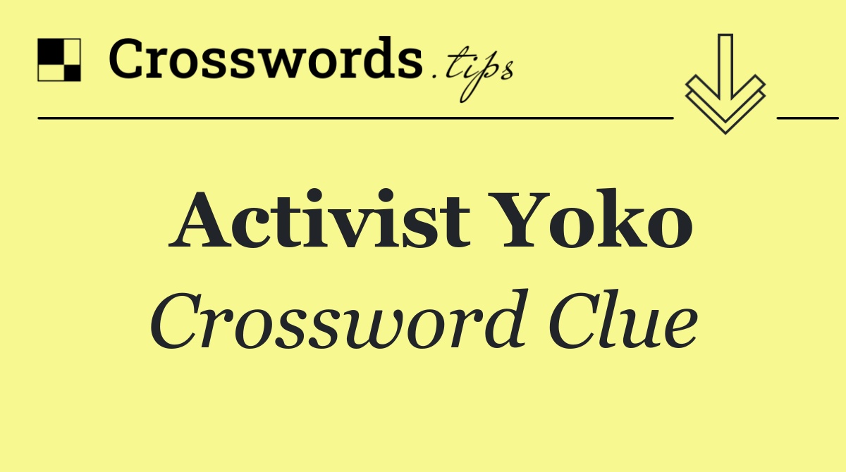 Activist Yoko