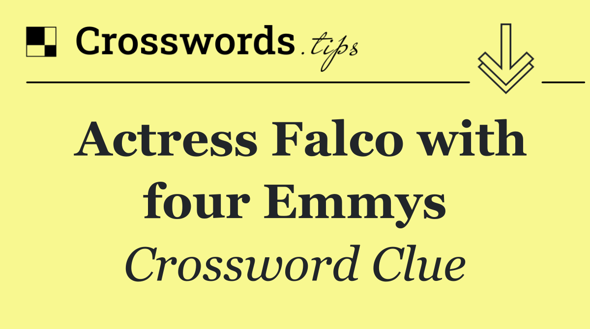 Actress Falco with four Emmys