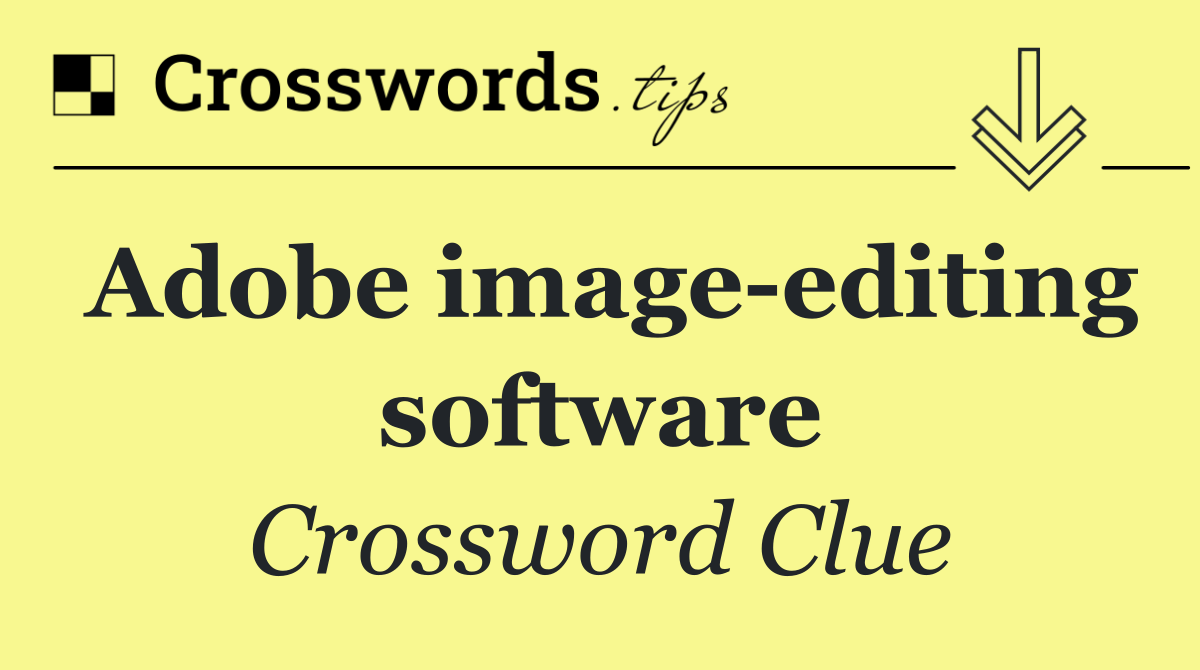 Adobe image editing software