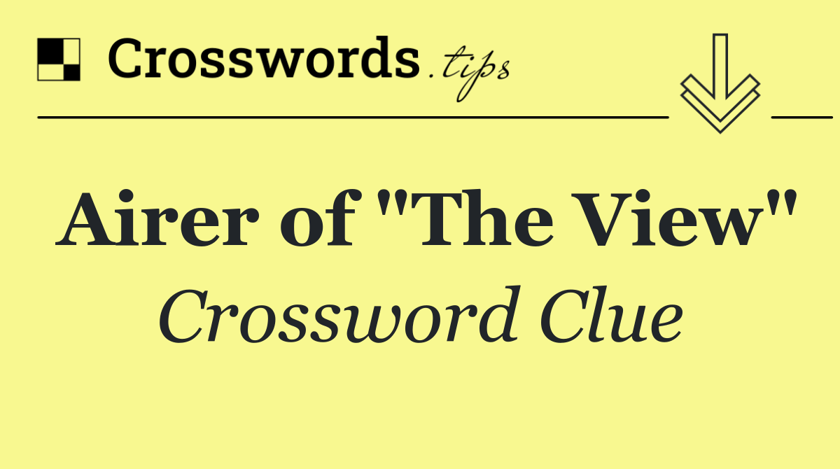 Airer of "The View"