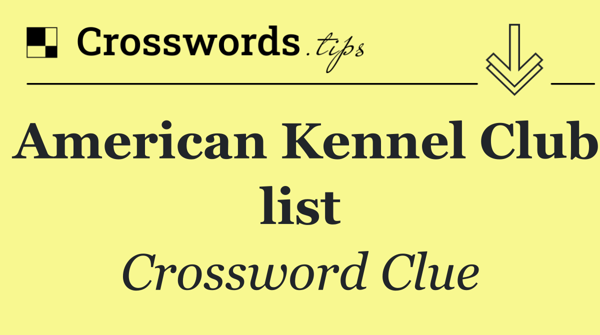 American Kennel Club list