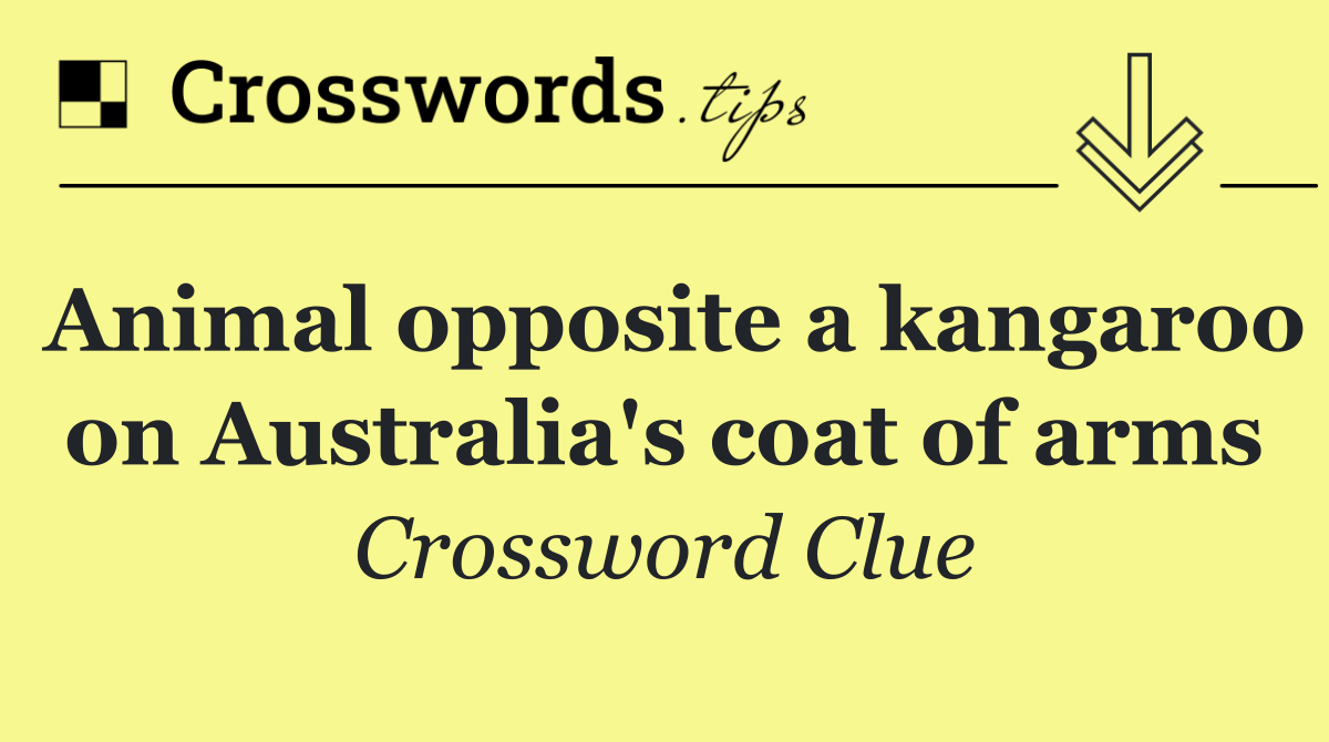 Animal opposite a kangaroo on Australia's coat of arms