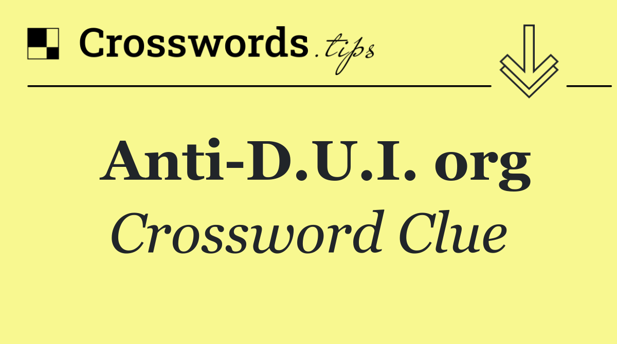 Anti D.U.I. org