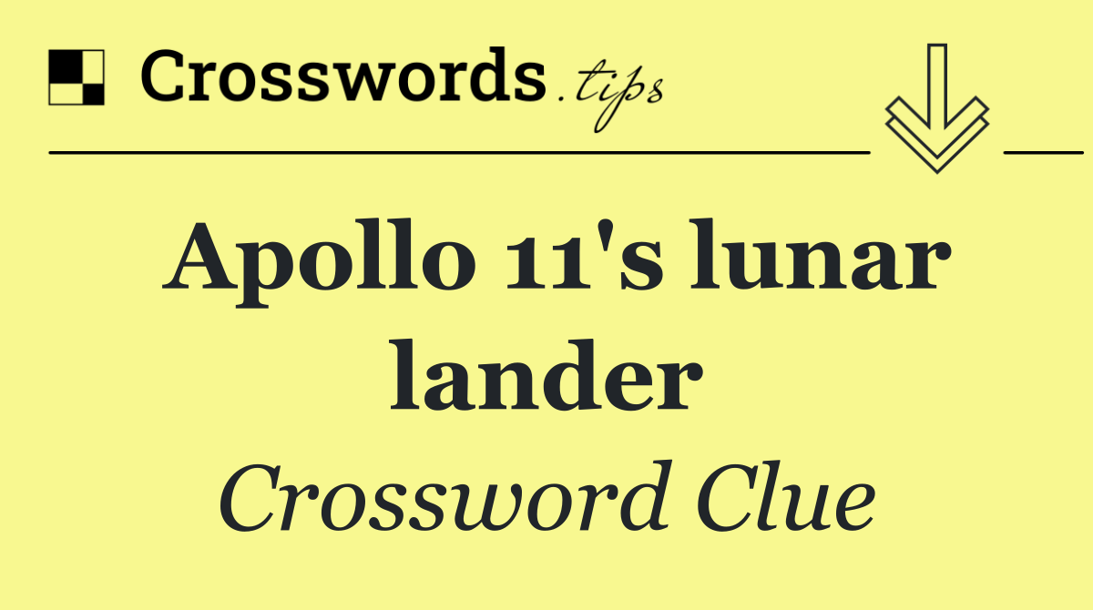 Apollo 11's lunar lander