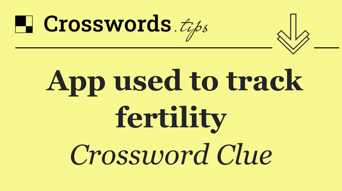 App used to track fertility