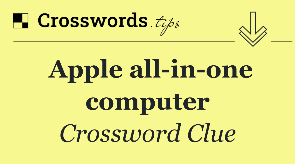 Apple all in one computer